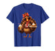 Turkey Drinking Coffee Thanksgiving Womens Girls Turkey Day T-Shirt