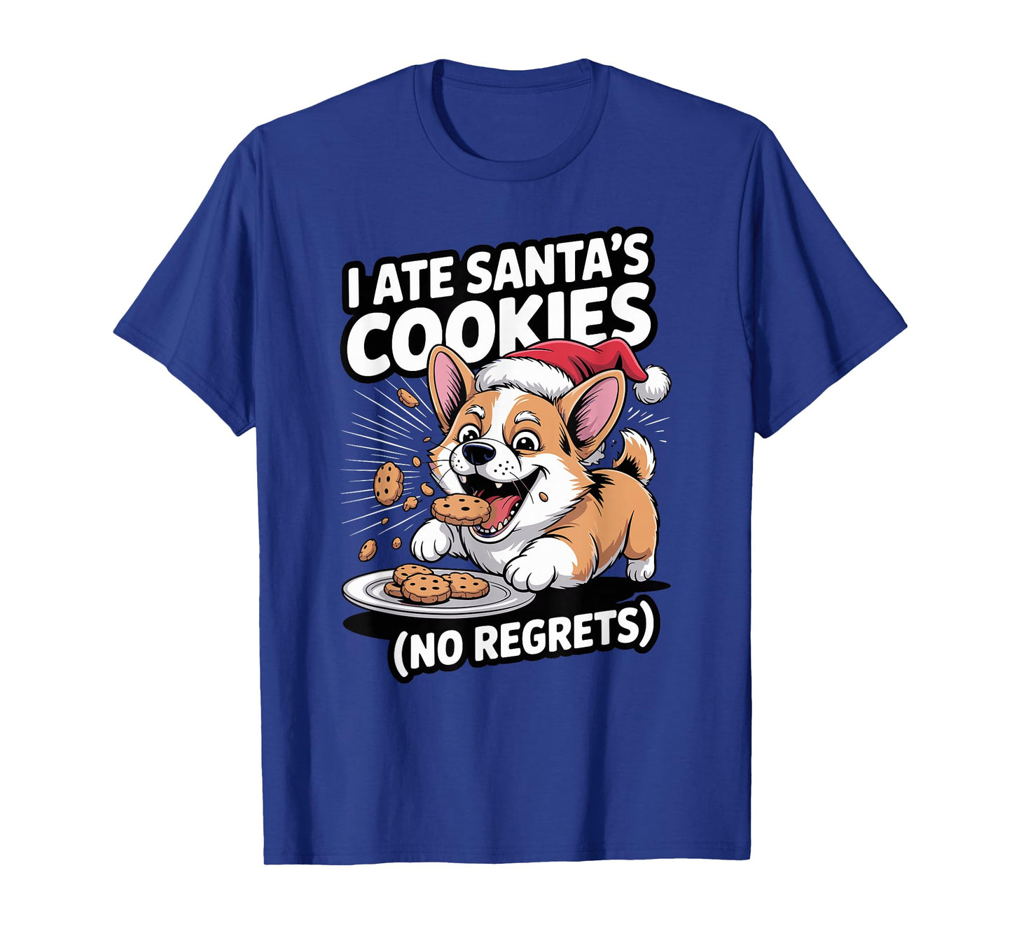 I Ate Santas Cookies Xmas Puppy Funny Christmas Welsh Corgi T-Shirt