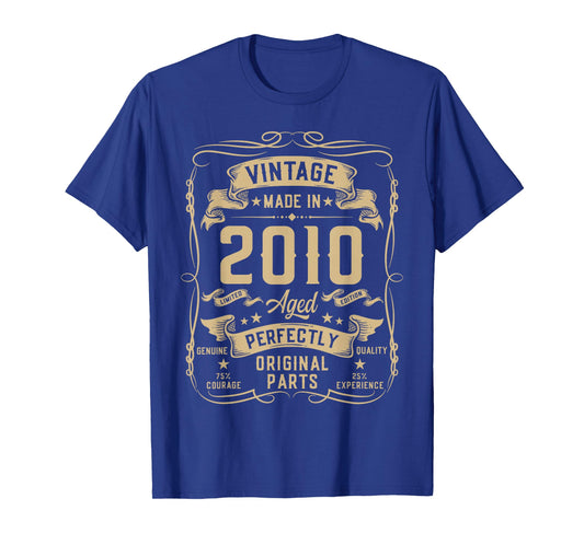 Vintage 2010 16yr 16th Birthday Gifts for Boys 16 Years Old T-Shirt