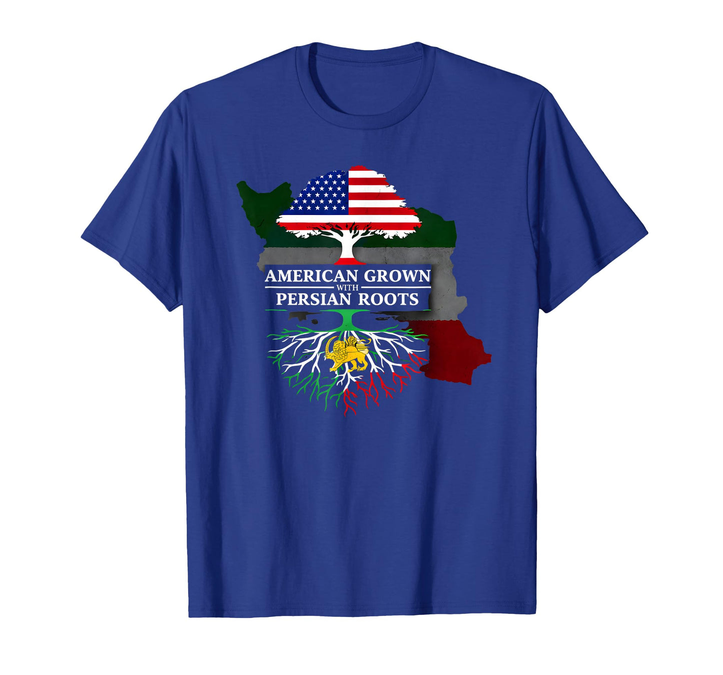 American Grown with Persian Roots Heritage Pride Design T-Shirt