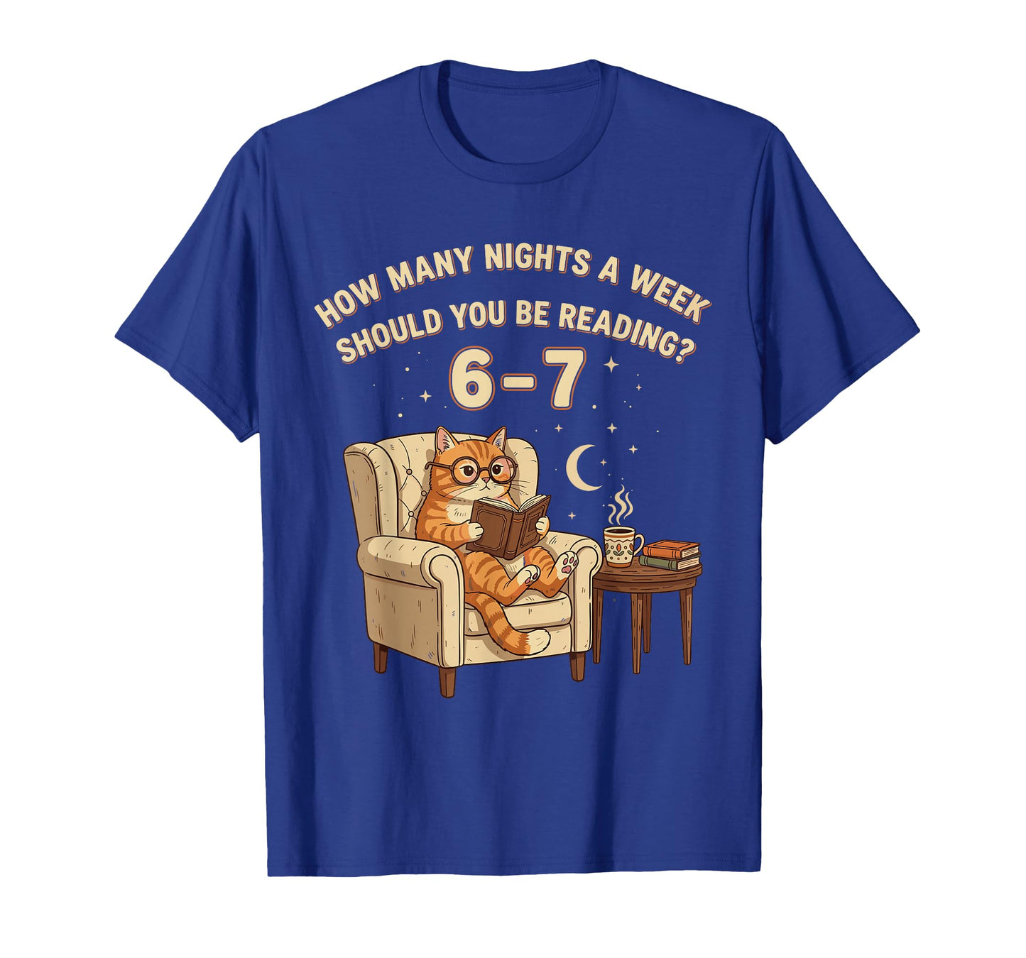 Funny Cat Reading 6-7 Meme English Teacher Book Lover Humor T-Shirt