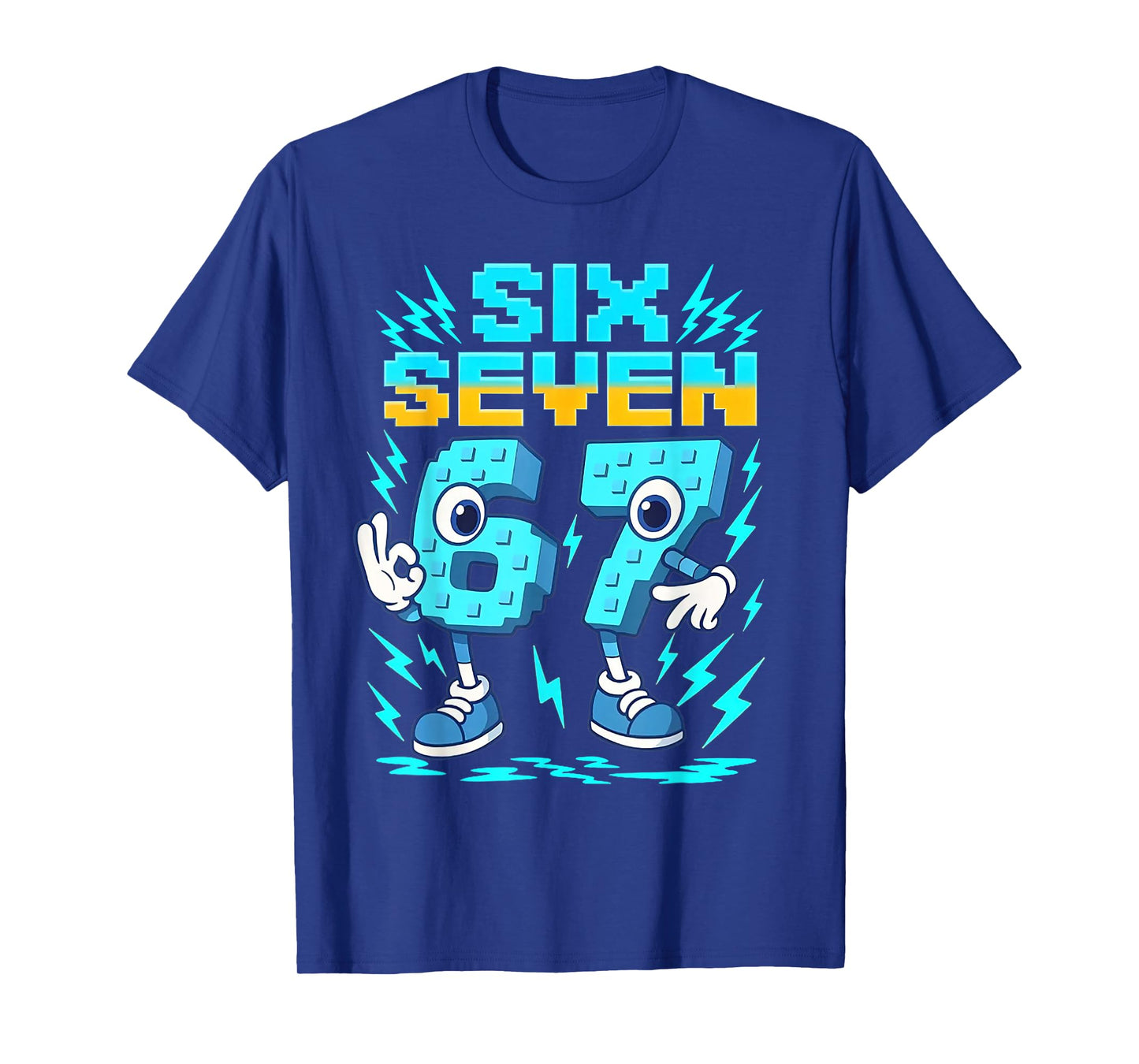 Funny Meme 67 Italian Brainrot Six Seven Gaming Kids Boys T-Shirt
