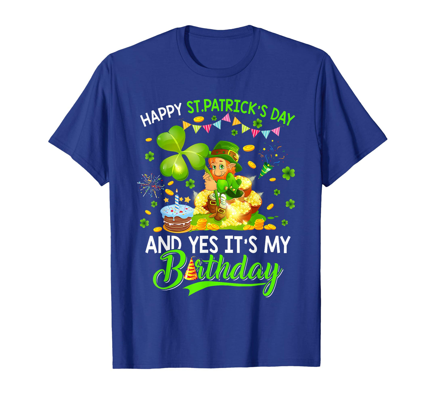Happy St Patricks Day Birthday Shamrock Dab Bday Party Kids T-Shirt