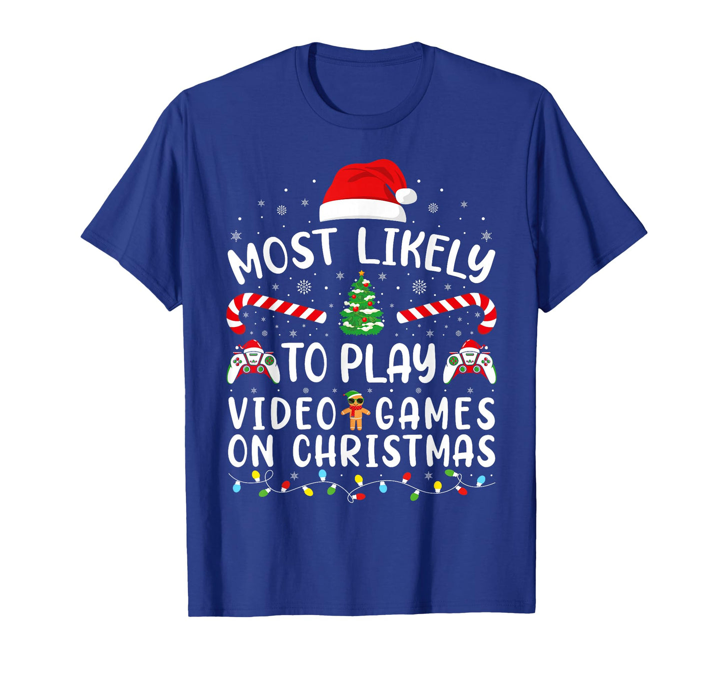 Most Likely to Play Video Games Xmas Family Matching Tree T-Shirt