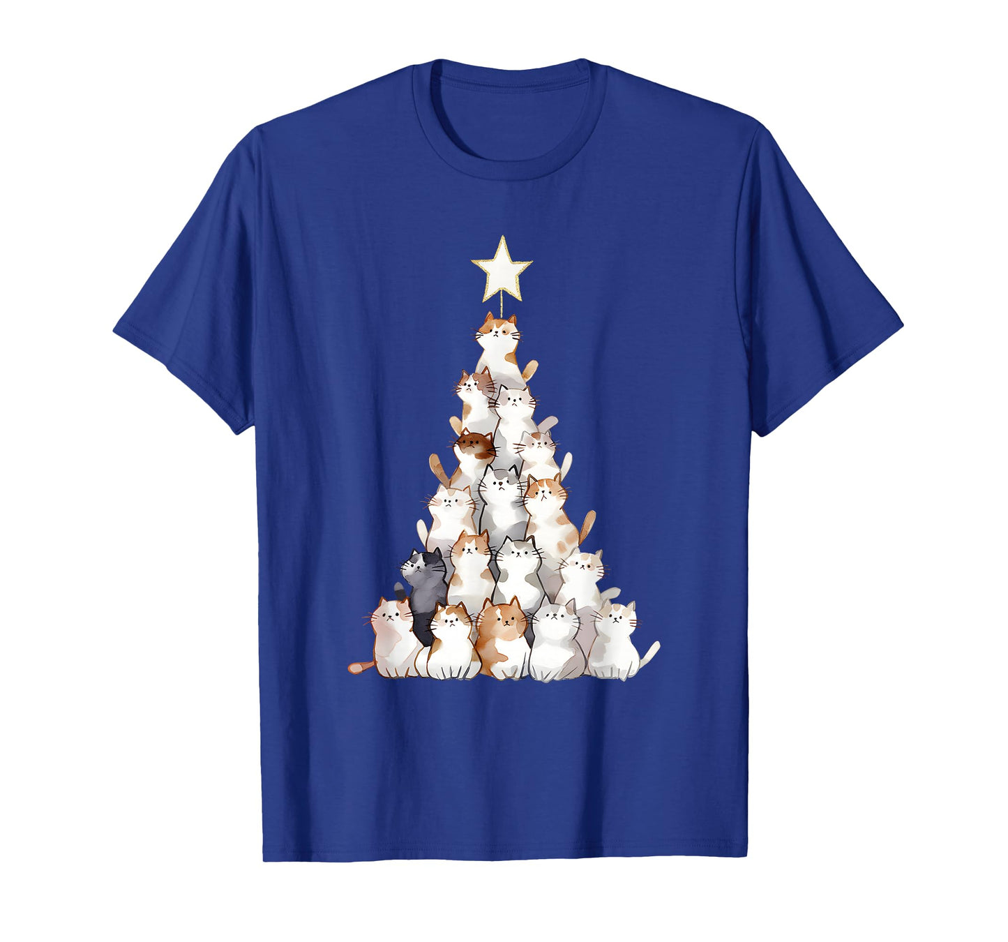 Funny Cat Tree Men Women Kids Cat Ugly Christmas T-Shirt