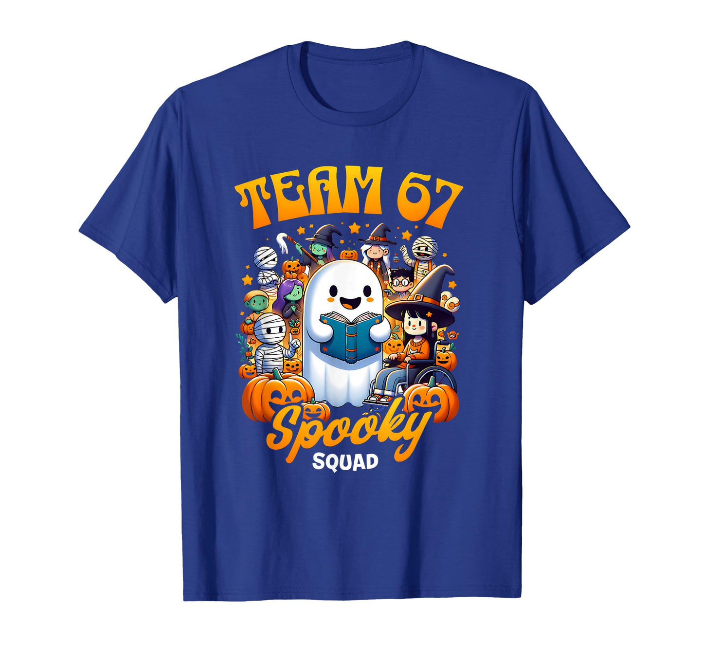 Team 67 Spooky Squad Funny Six Seven Meme 6 7 Halloween T-Shirt
