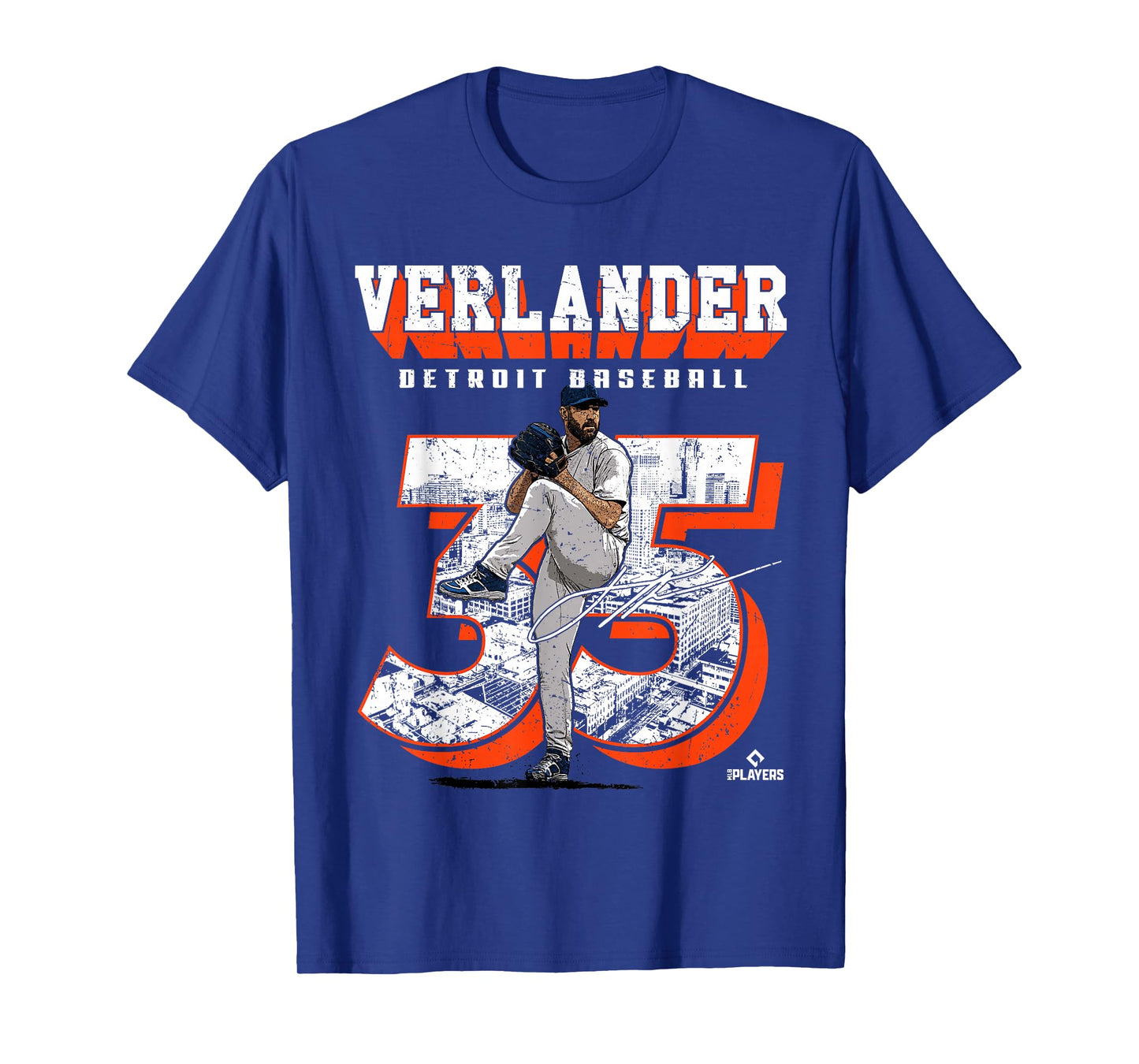 Justin Verlander | Detroit T Baseball Players | MLBJVE206M T-Shirt