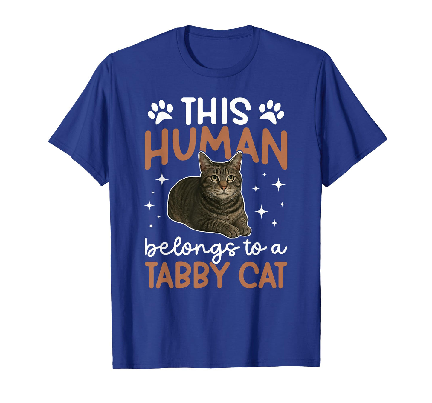 Human Belongs to Gray Tabby Cat Owner Grey Tabby Cat Lover T-Shirt