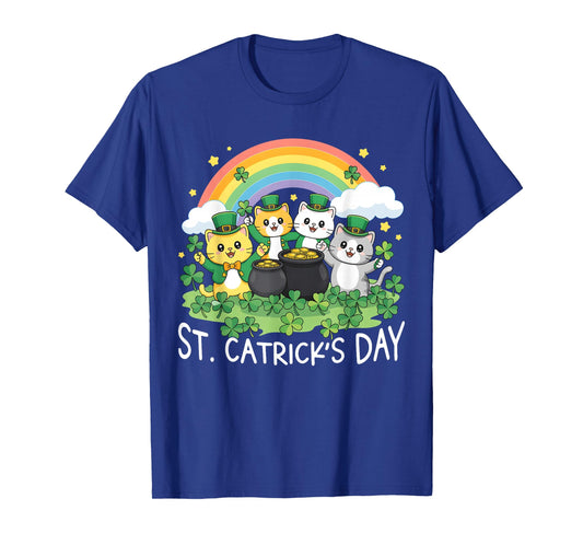 St Patricks Day Patricks Funny Cats Saint Pattys Boy Girl T-Shirt