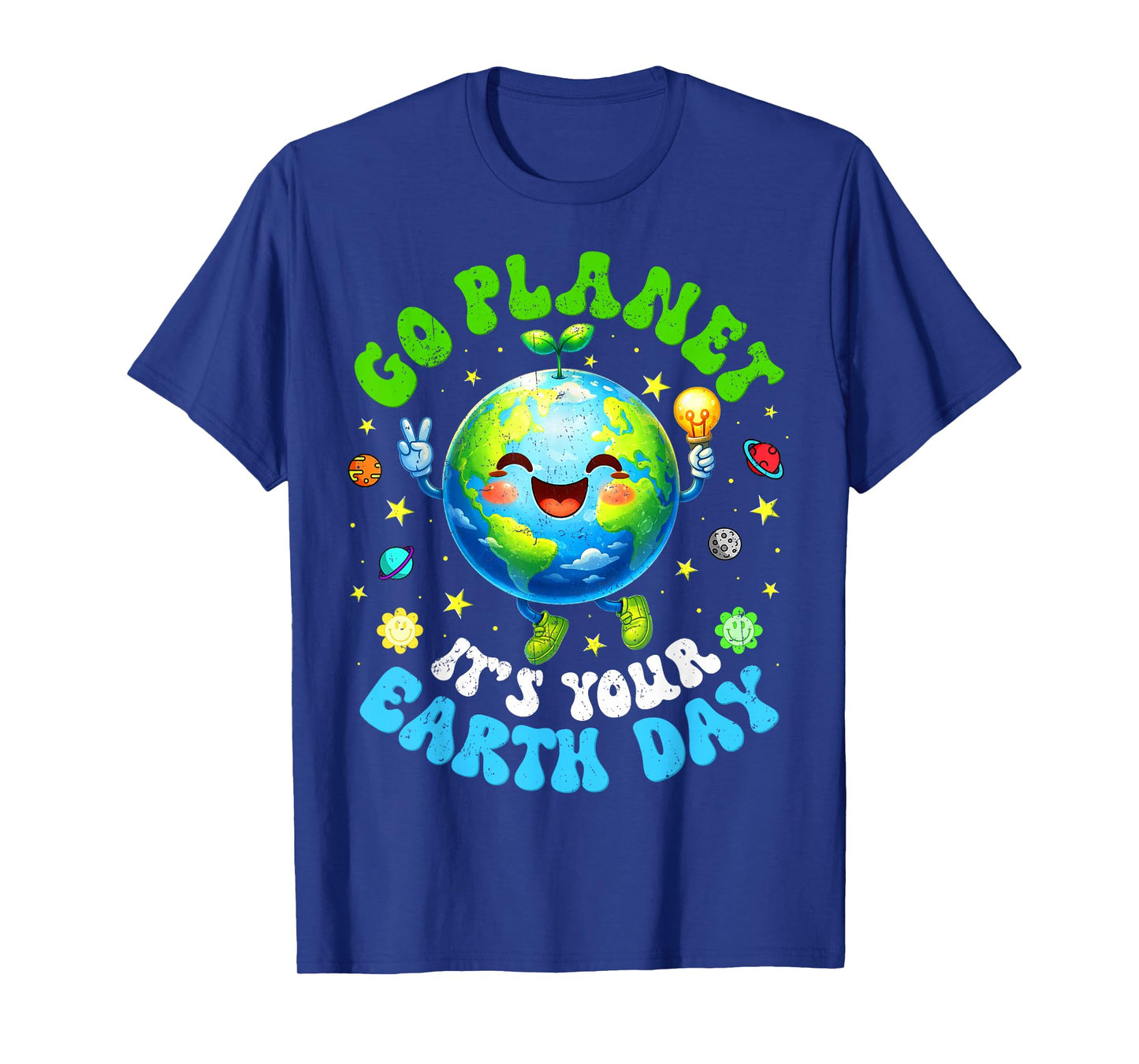 Go Planet Its Your Earth Day Environment Peace Sign Boy Girl T-Shirt