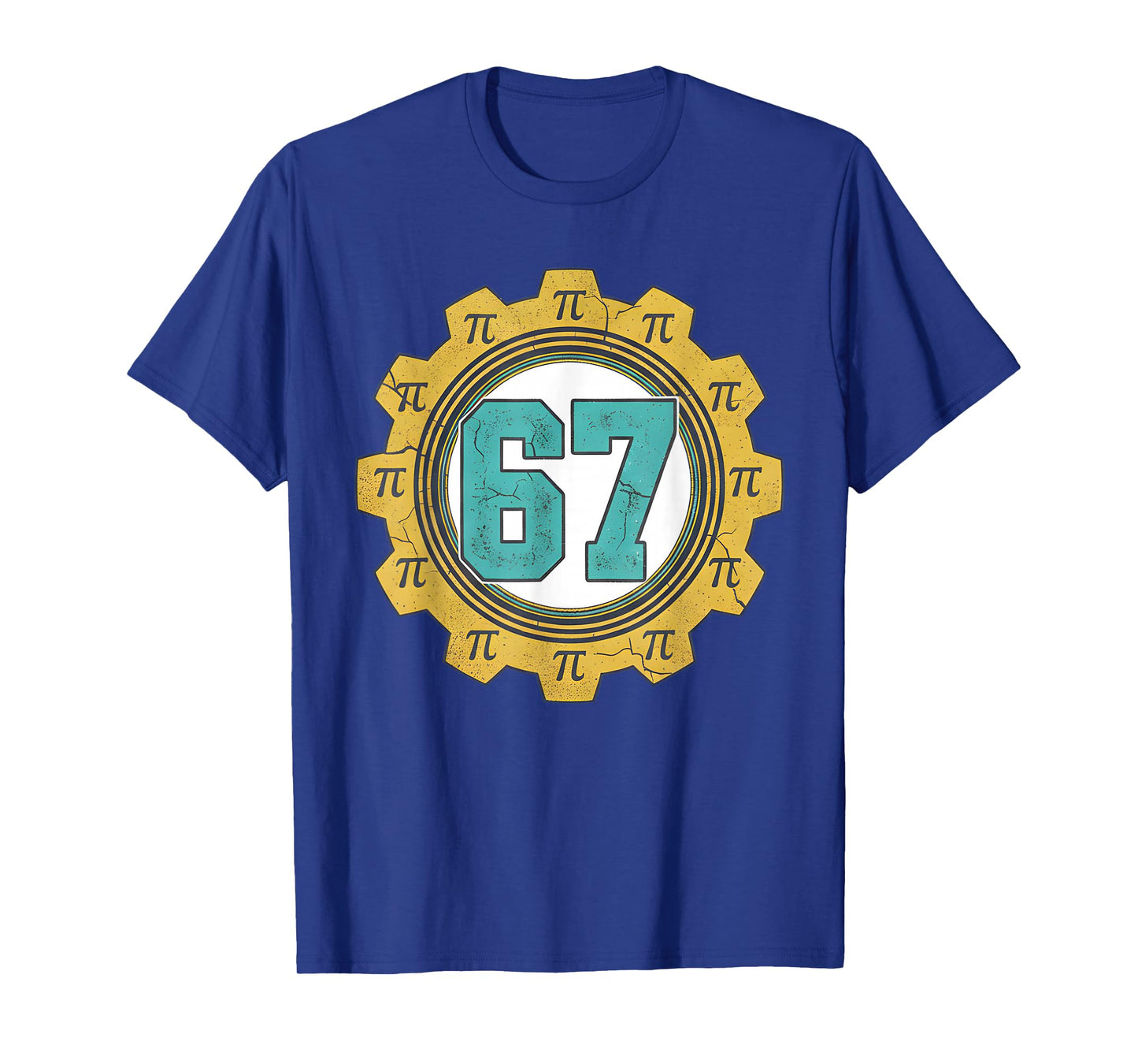 Vintage 6 7 Number 67 Pi Day for Math Science Teacher T-Shirt
