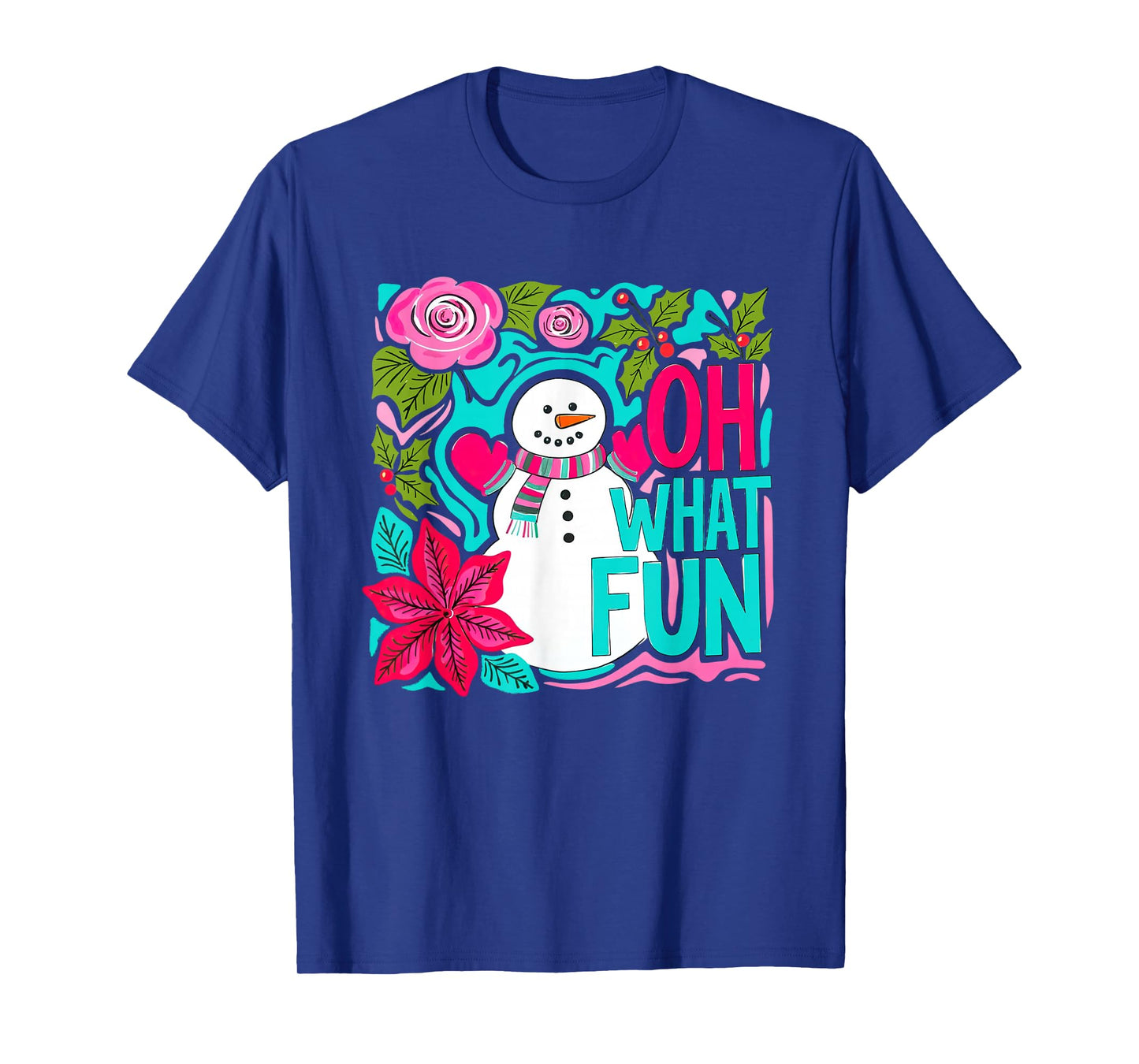 Oh What Fun Snowman Christmas Season Xmas Family Matching T-Shirt