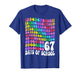 67th Day of School Teacher Kids 67 Days Math Numbers Funny T-Shirt