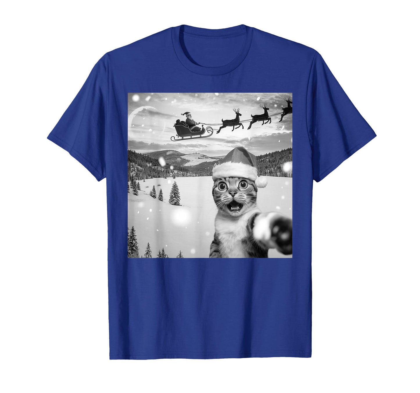 Cat Selfie with Santa T-Shirt
