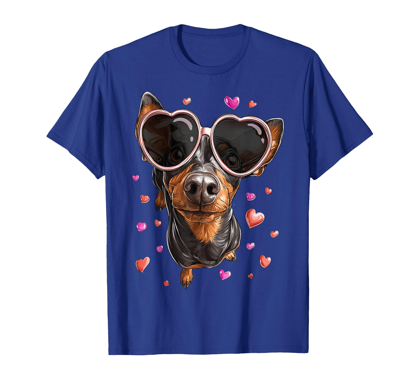 Miniature Pinscher Minpin Dog Valentine's Day Heart T-Shirt