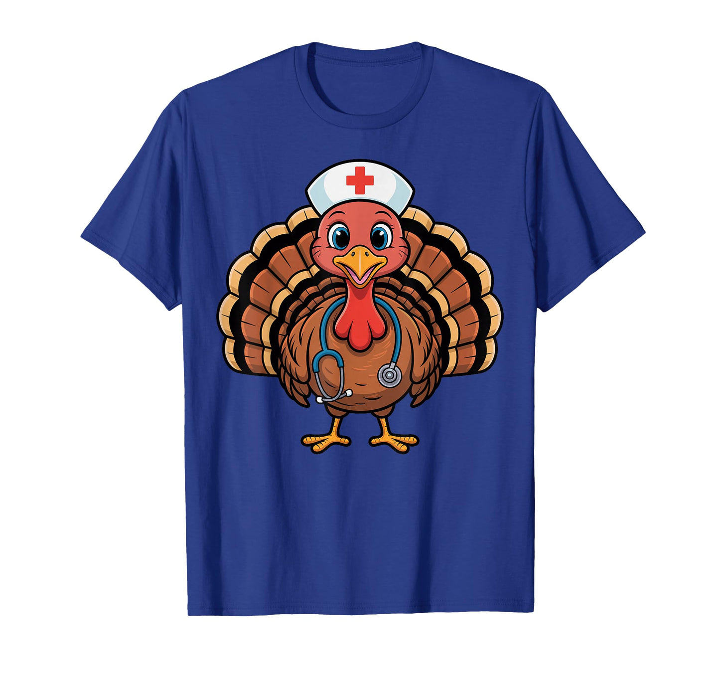 Thanksgiving Nurse Turkey RN ICU ER NICU Nurse Scrub T-Shirt