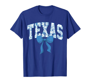 Texas Coquette Bow Floral State Pride Style Girls Women T-Shirt