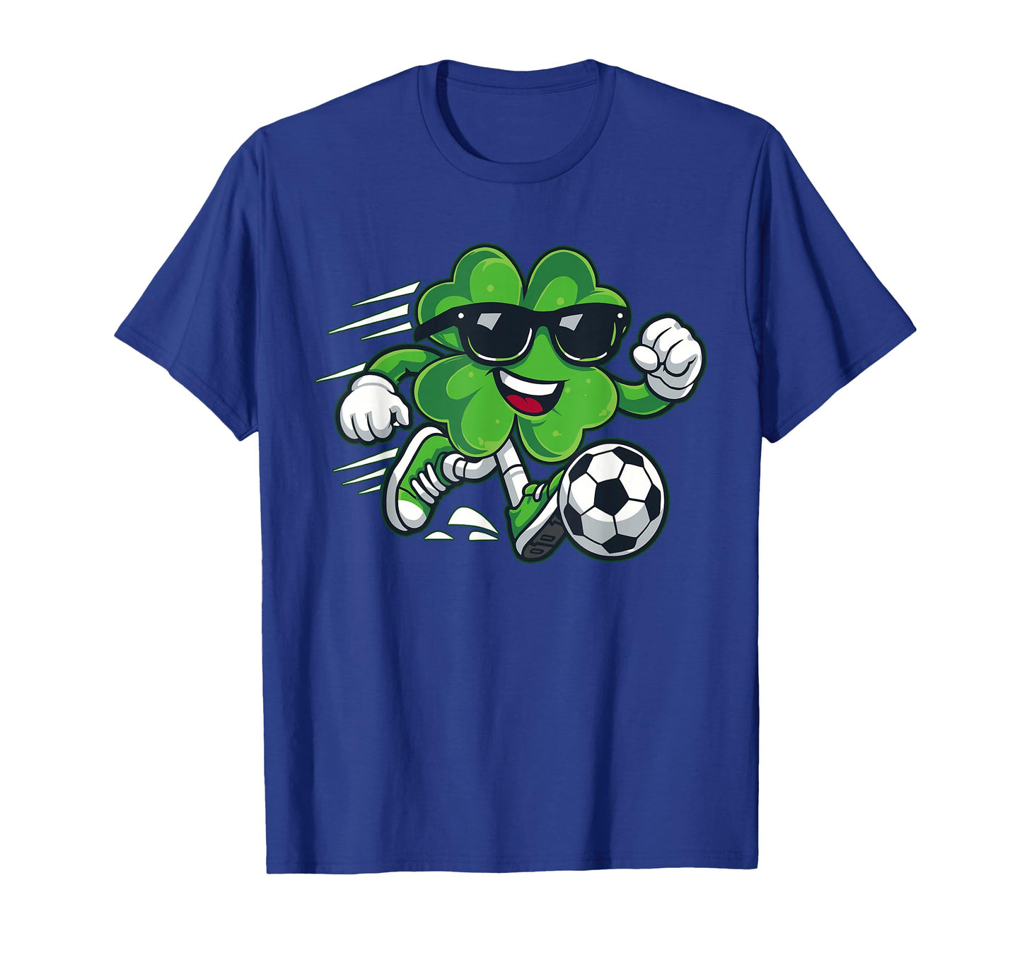 Funny Shamrock Clover Soccer Lover St Patricks Day Boys Kids T-Shirt