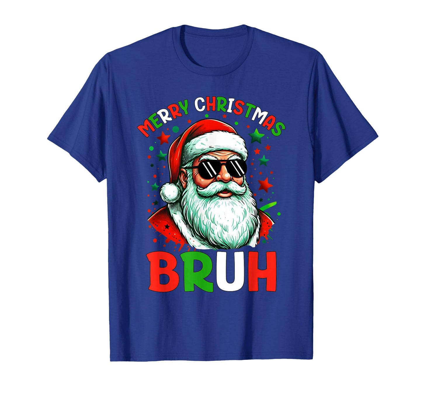 Bruh Christmas Teens Boys Kids Christmas Santa Cluas T-Shirt
