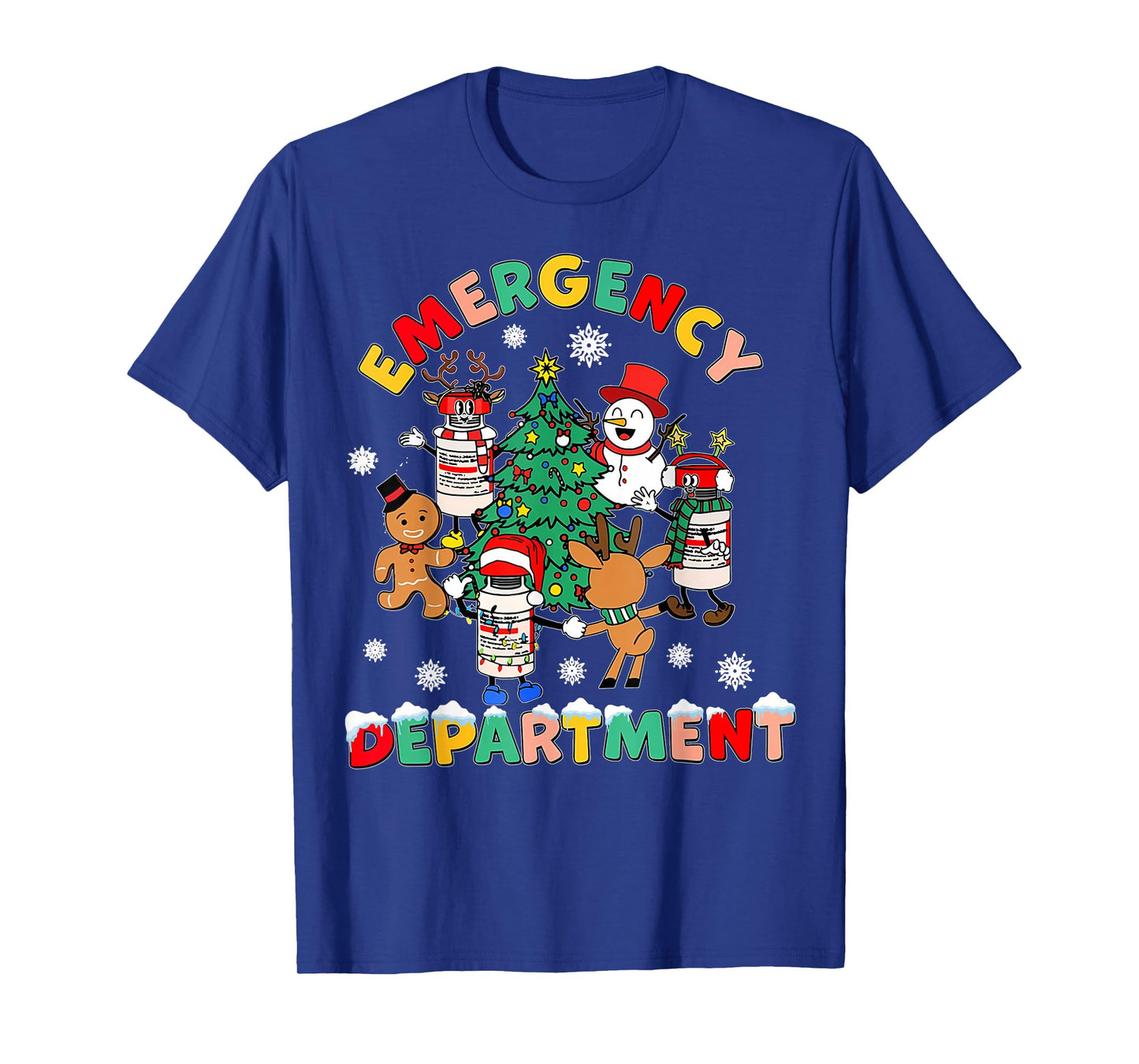 Emergency Department Christmas Santa ER Crew Nurse T-Shirt