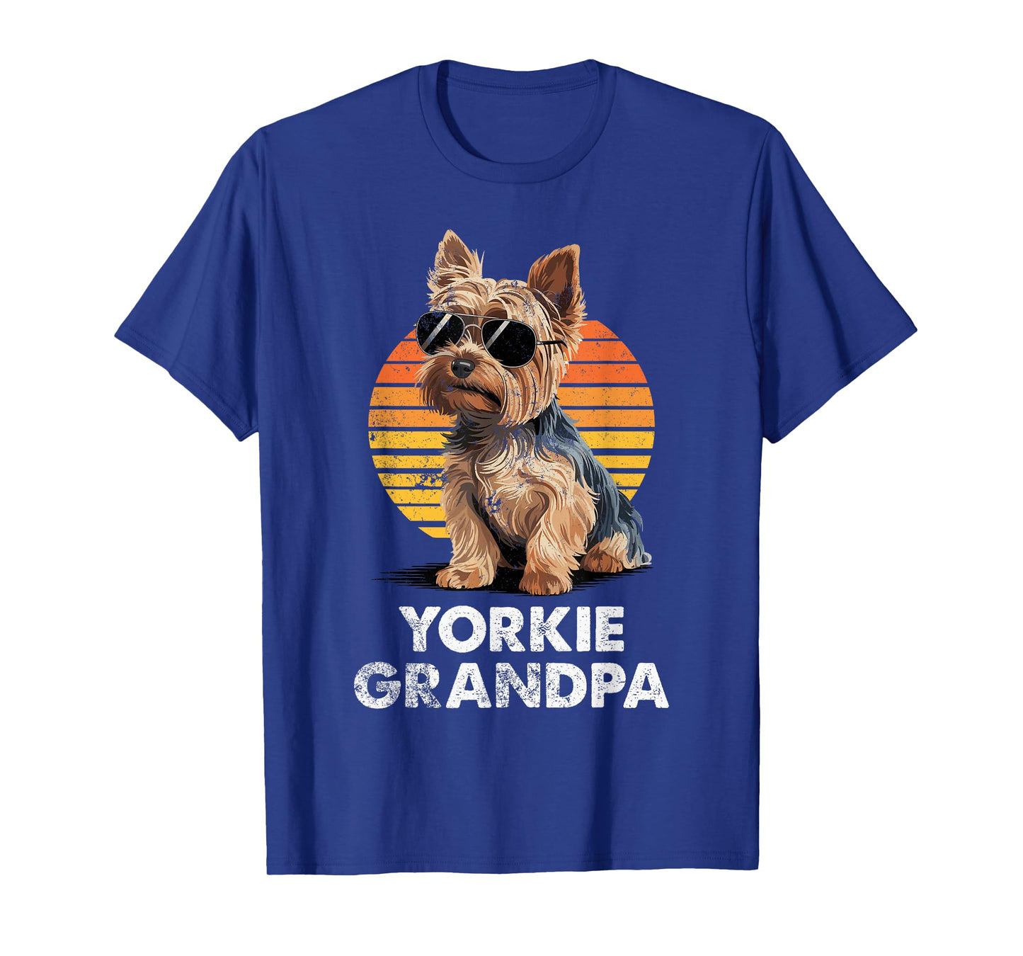 Cool Retro Yorkie Grandpa Funny Vintage Dog Owner T-Shirt