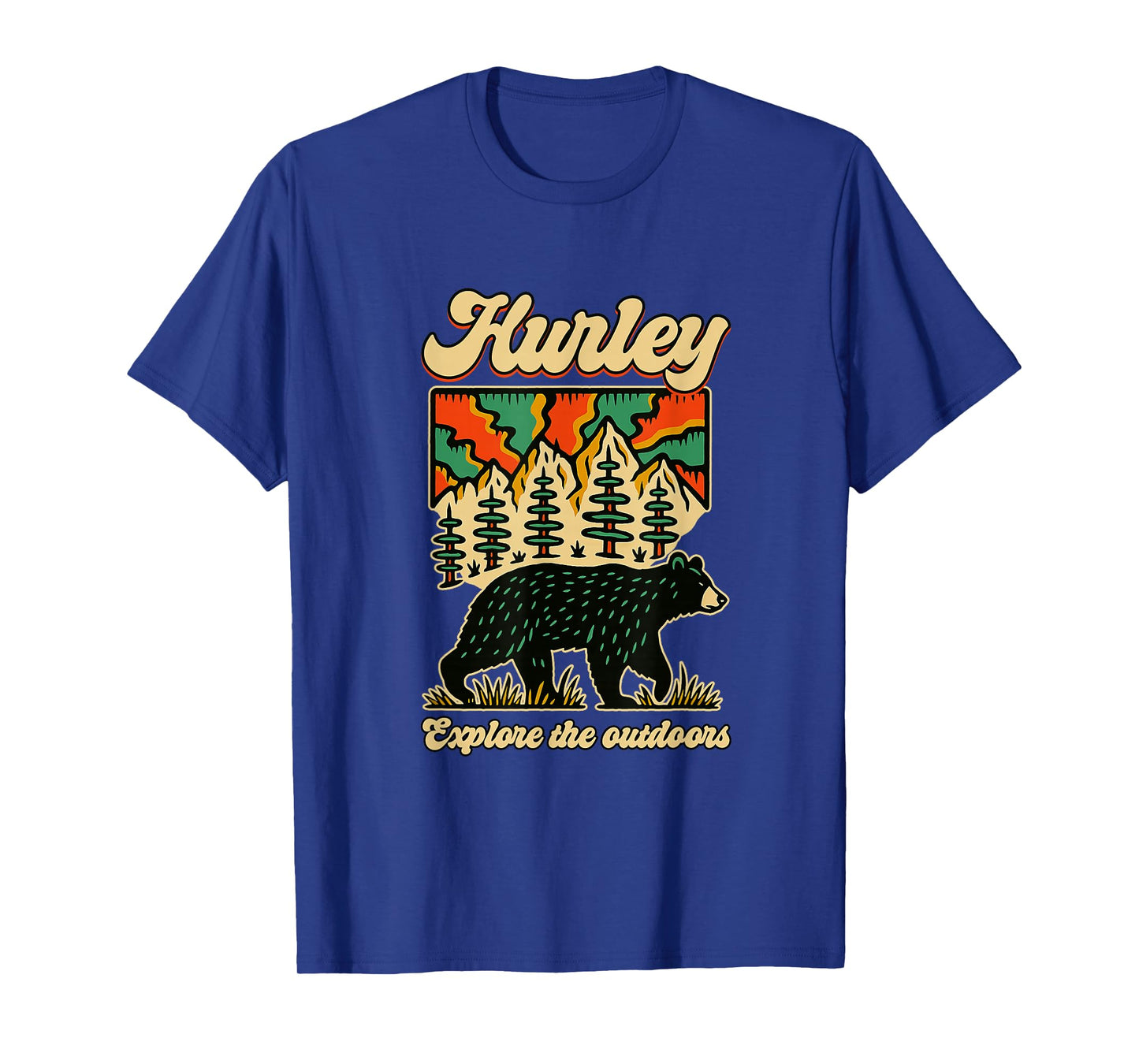 Hurley Virginia Outdoors Black Bear in The Mountains Retro T-Shirt