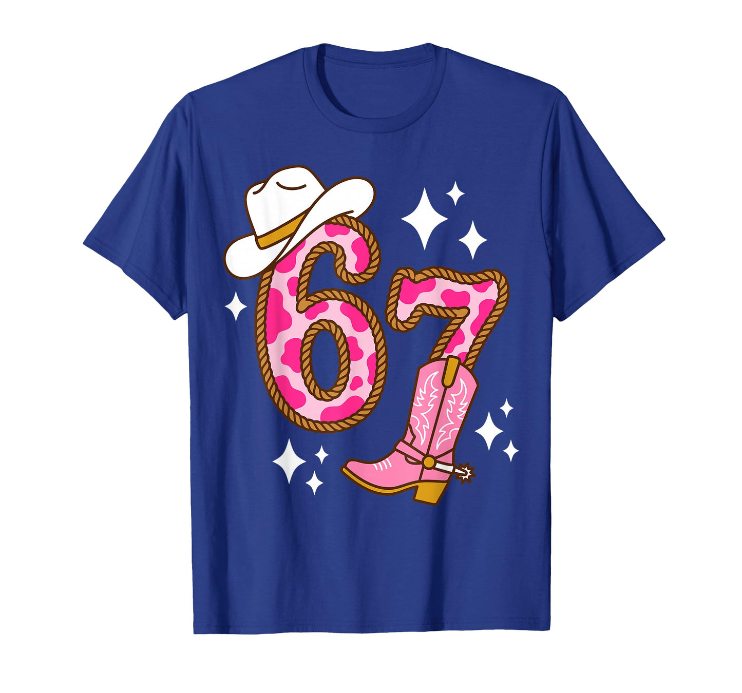 Western Cowgirl 67 Rope Pink Boot Hat Country T-Shirt