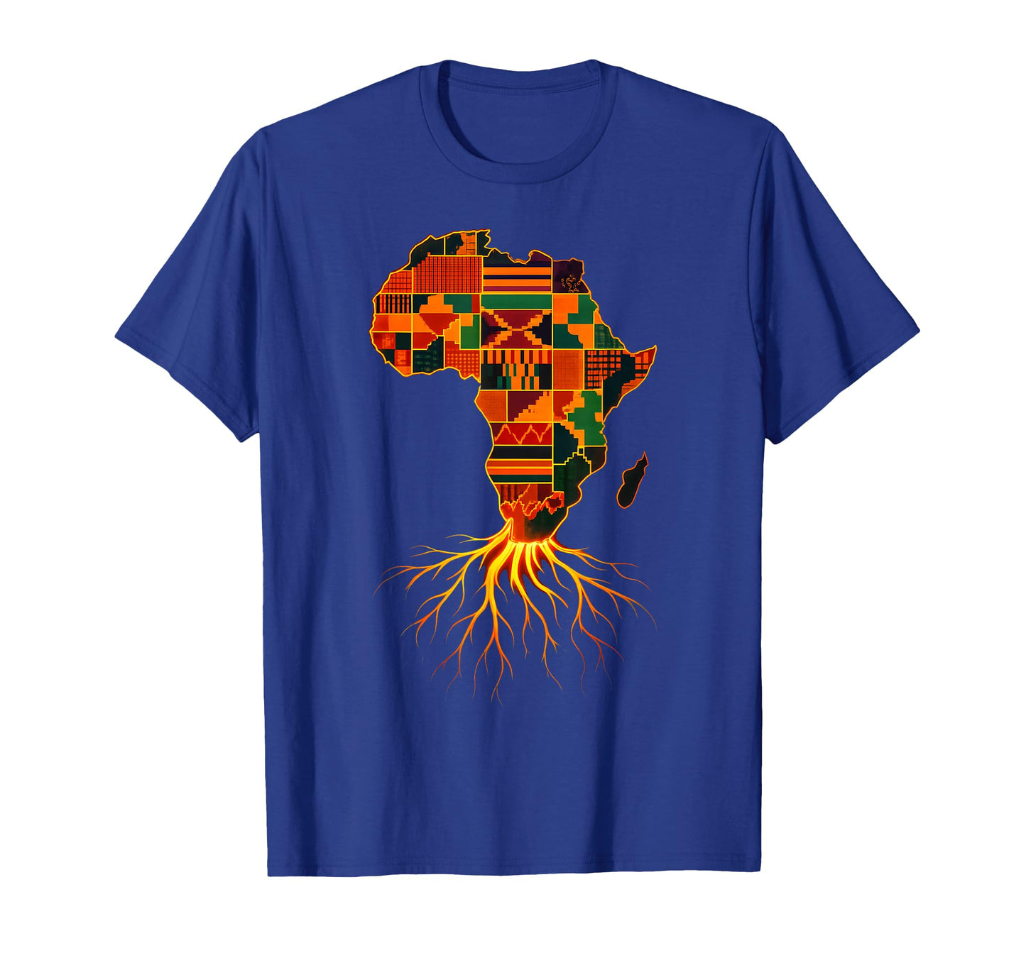 Africa Cool African Roots Map Traditional Kente Cloth T-Shirt