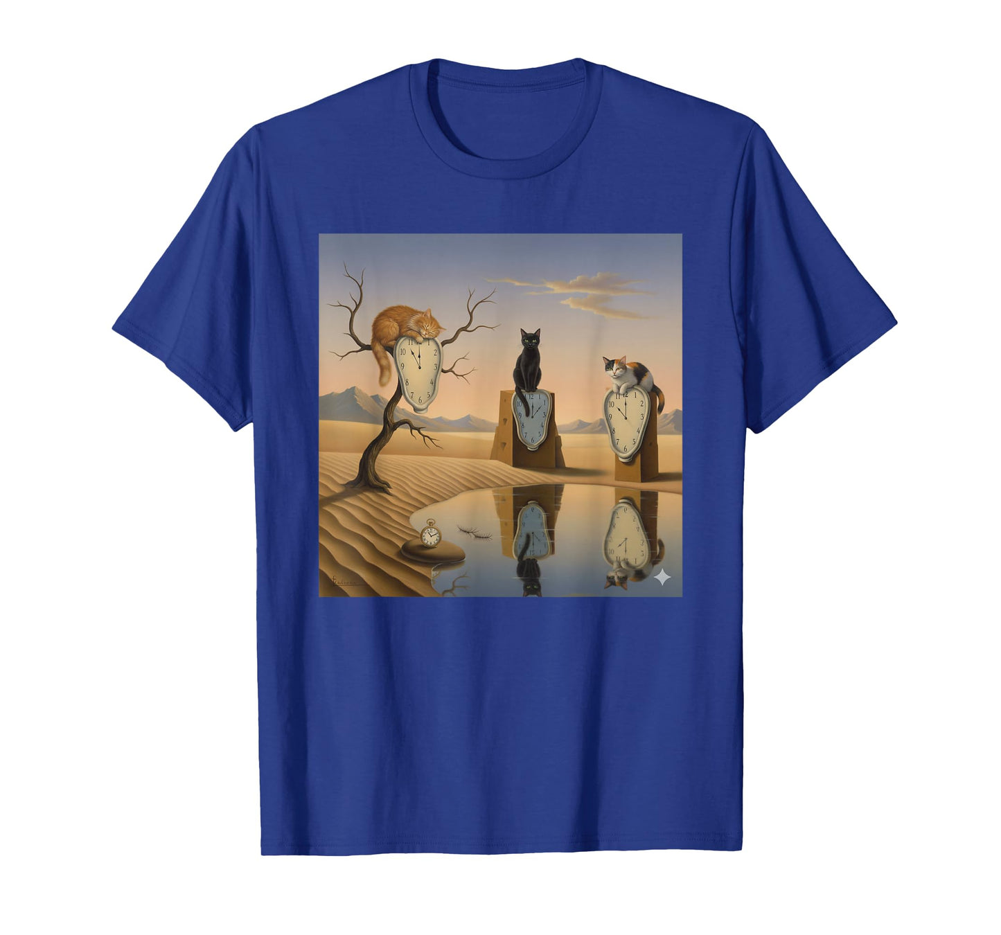 The Persistence of Cats – Surreal Dalí Inspired Parody Art T-Shirt
