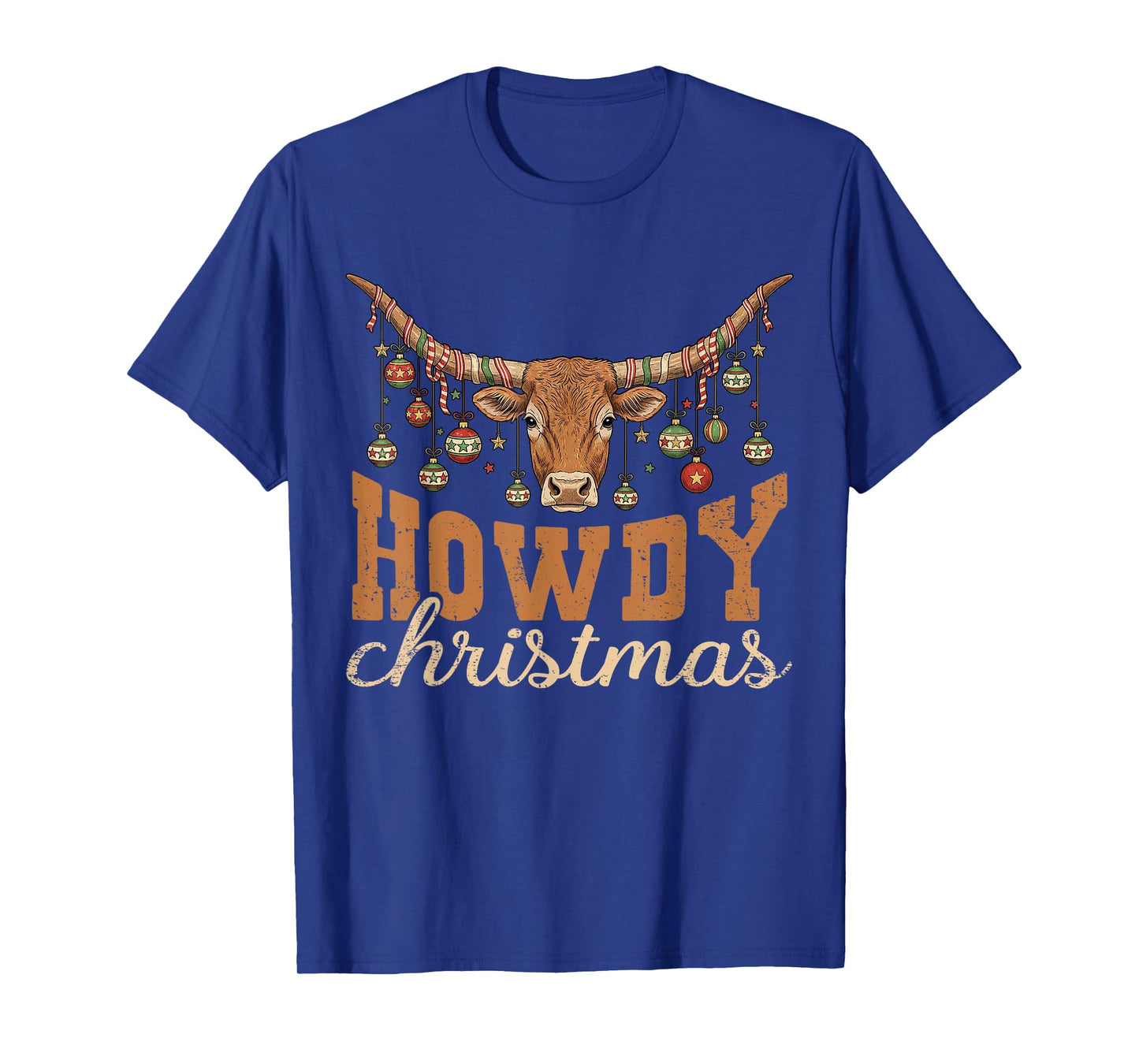 Bull Western Family Pajamas Cowboy Cowgirl Howdy Christmas T-Shirt
