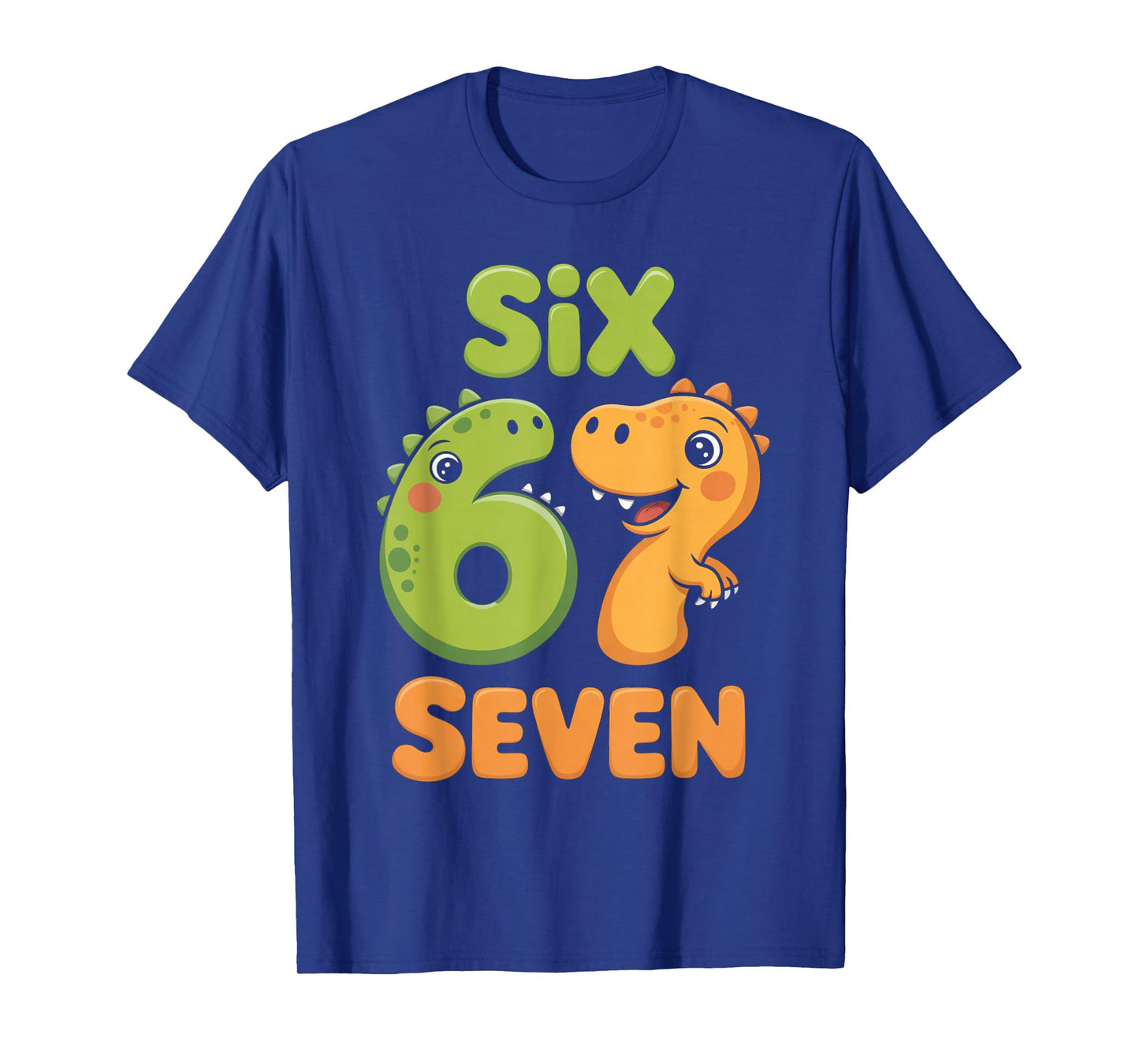 Six Seven Dinosaur Cute 67 Meme 6 7 Dino Kids Toddler Boys T-Shirt