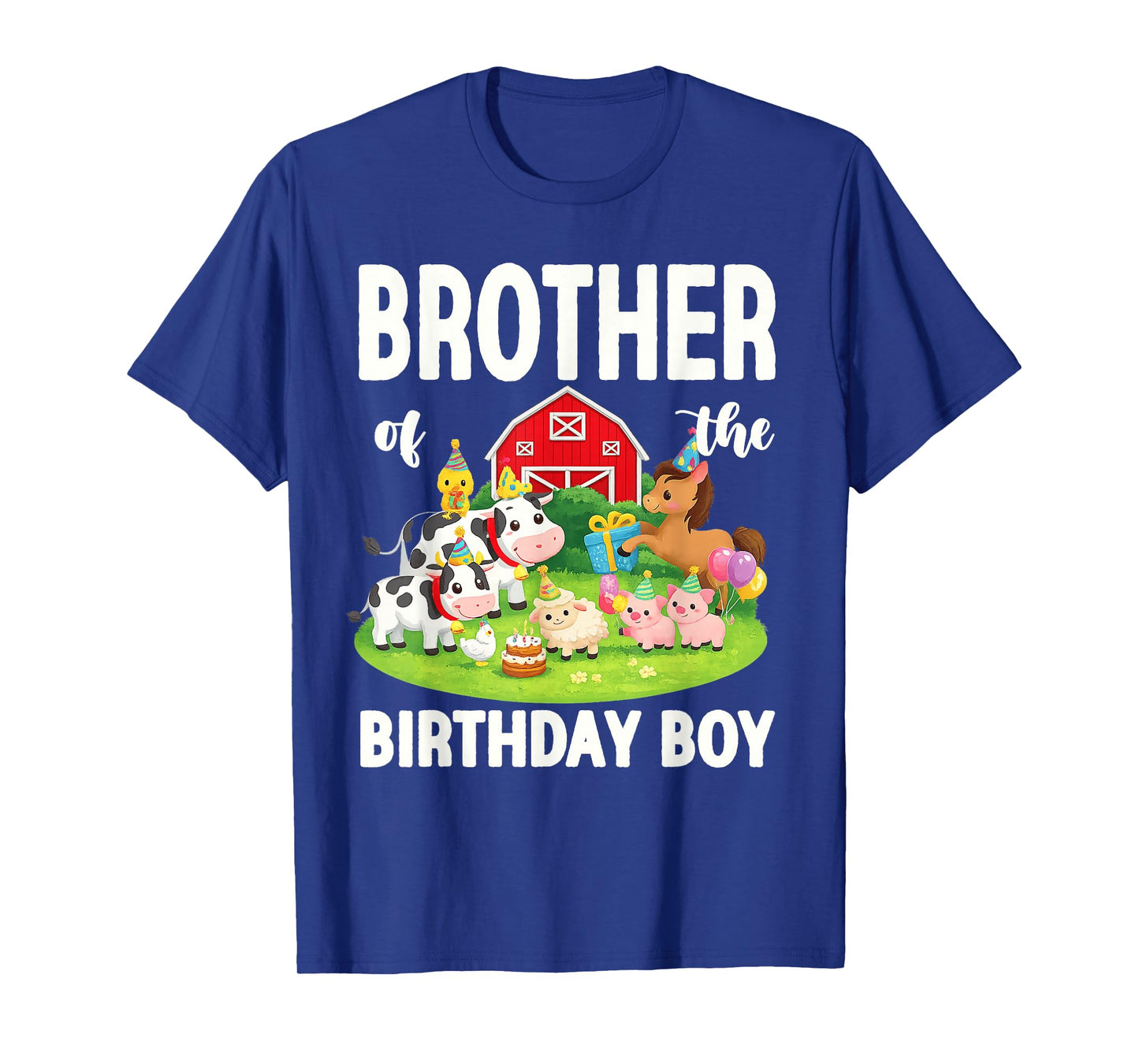 Brother of The Birthday Boy Farm Animal Bday Party T-Shirt