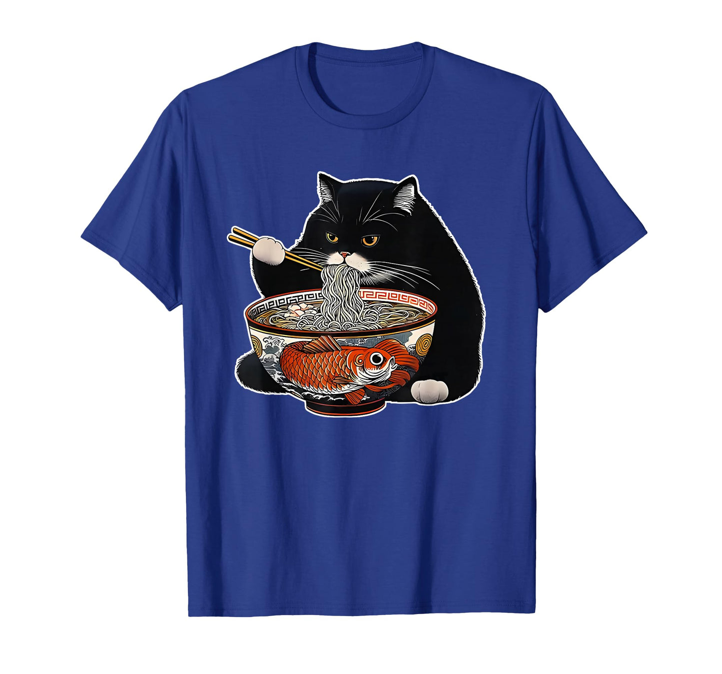 Fat cat Eating Ramen T-Shirt