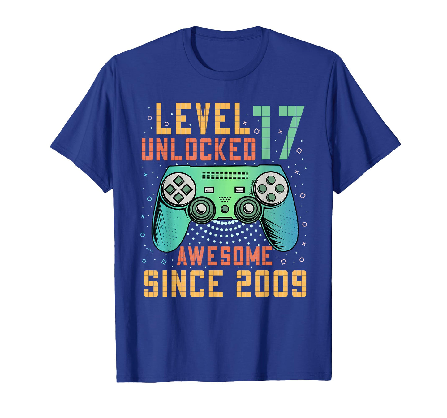 Level 17 Unlocked Awesome Since 2009 17th Birthday Boy T-Shirt