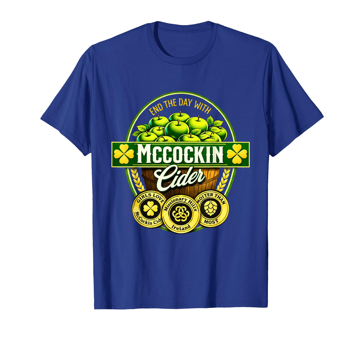Vintage Maccockin Cider Funny St Patrick's Day T-Shirt
