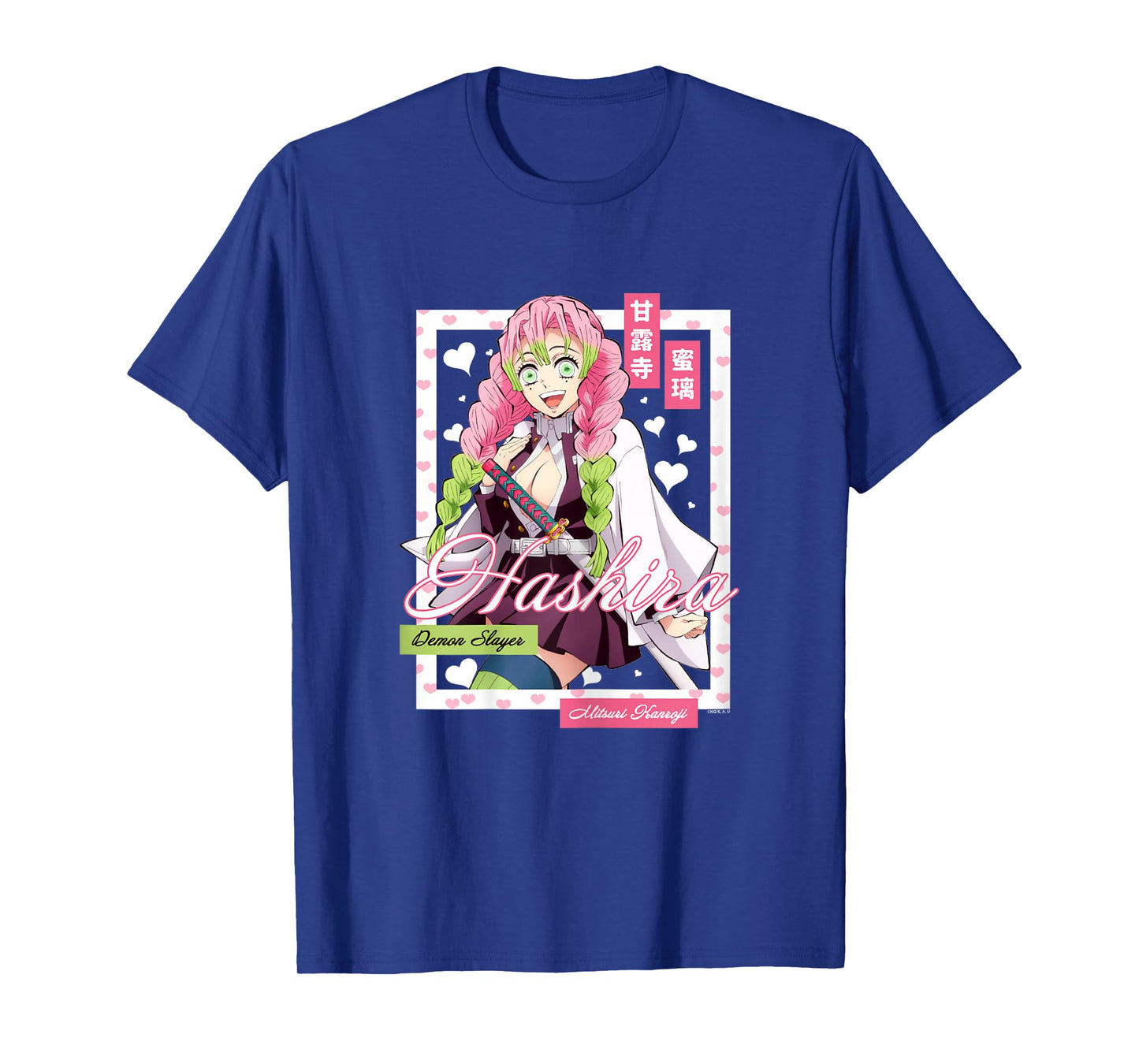Demon Slayer: Kimetsu no Yaiba Mitsuri Kanroji Pink Heart T-Shirt