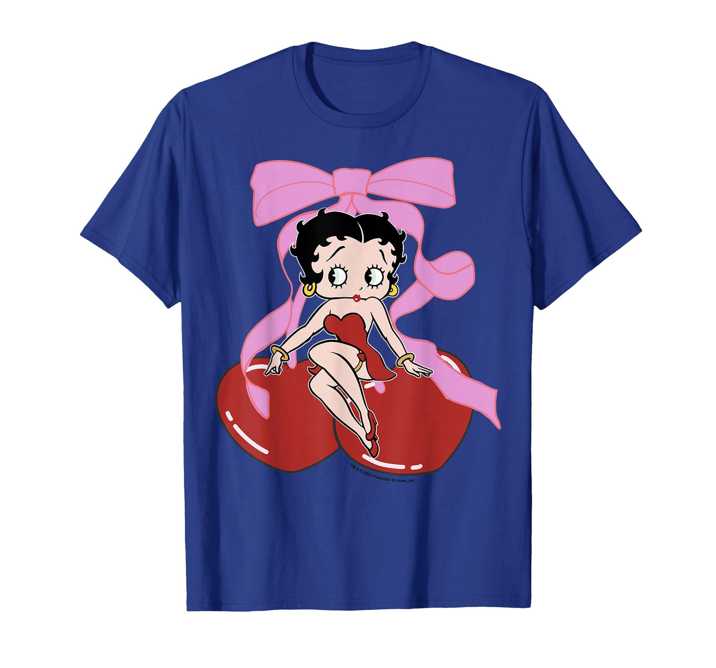 Betty Boop Betty Sitting with Cherries Bow T-Shirt