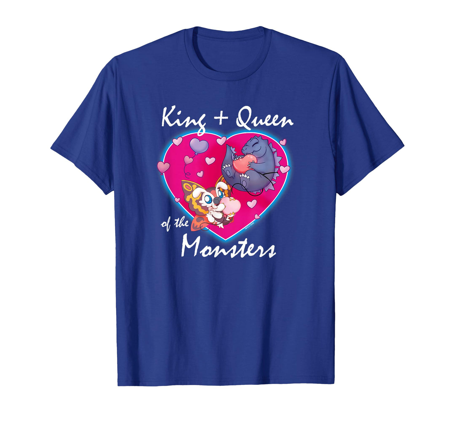 Godzilla King and Queen of Monster's Heart Cute Kaiju Movie T-Shirt