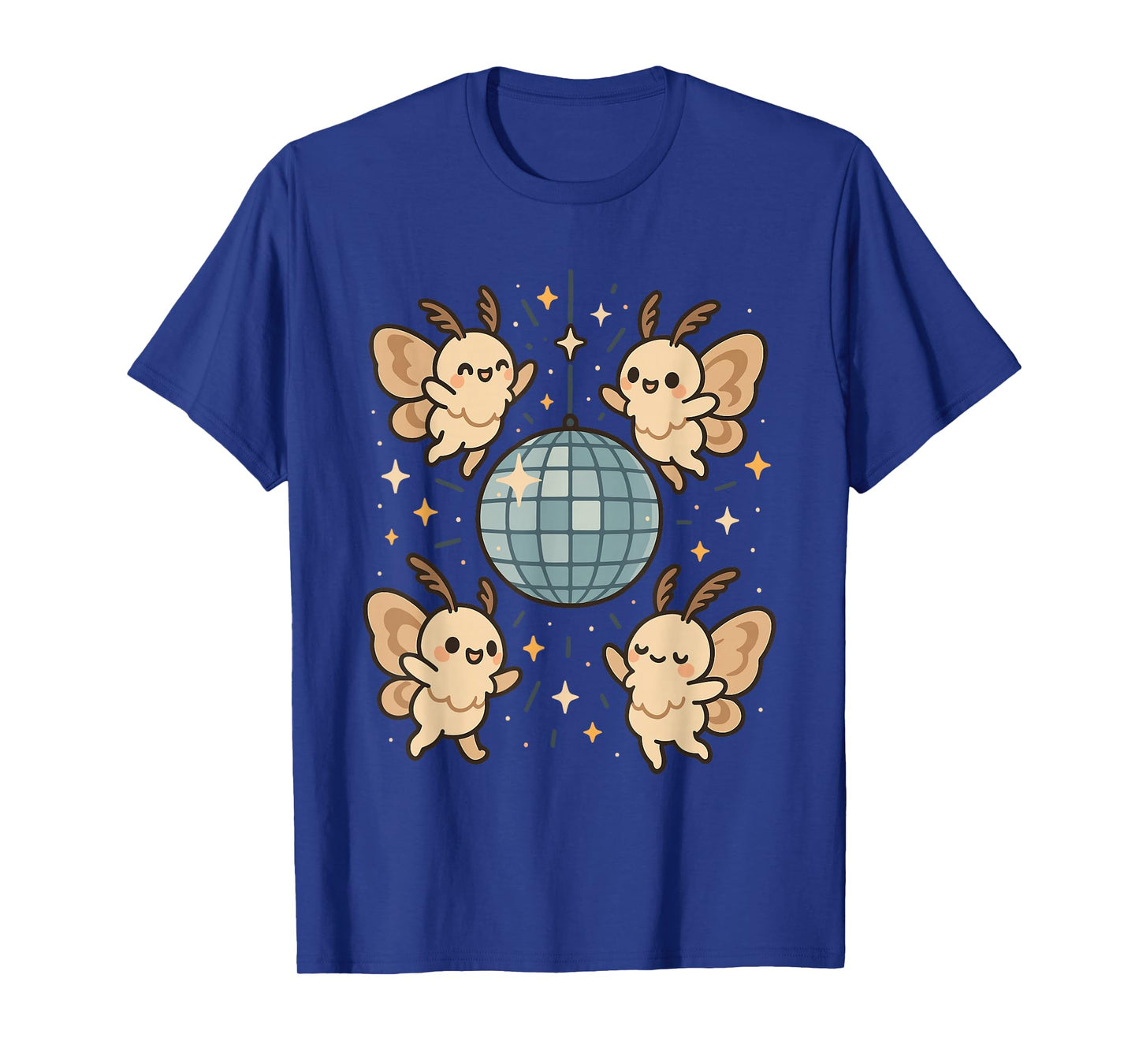 Disco Ball Funny Kawaii Moth Cute Insect Dancing Bug Party T-Shirt