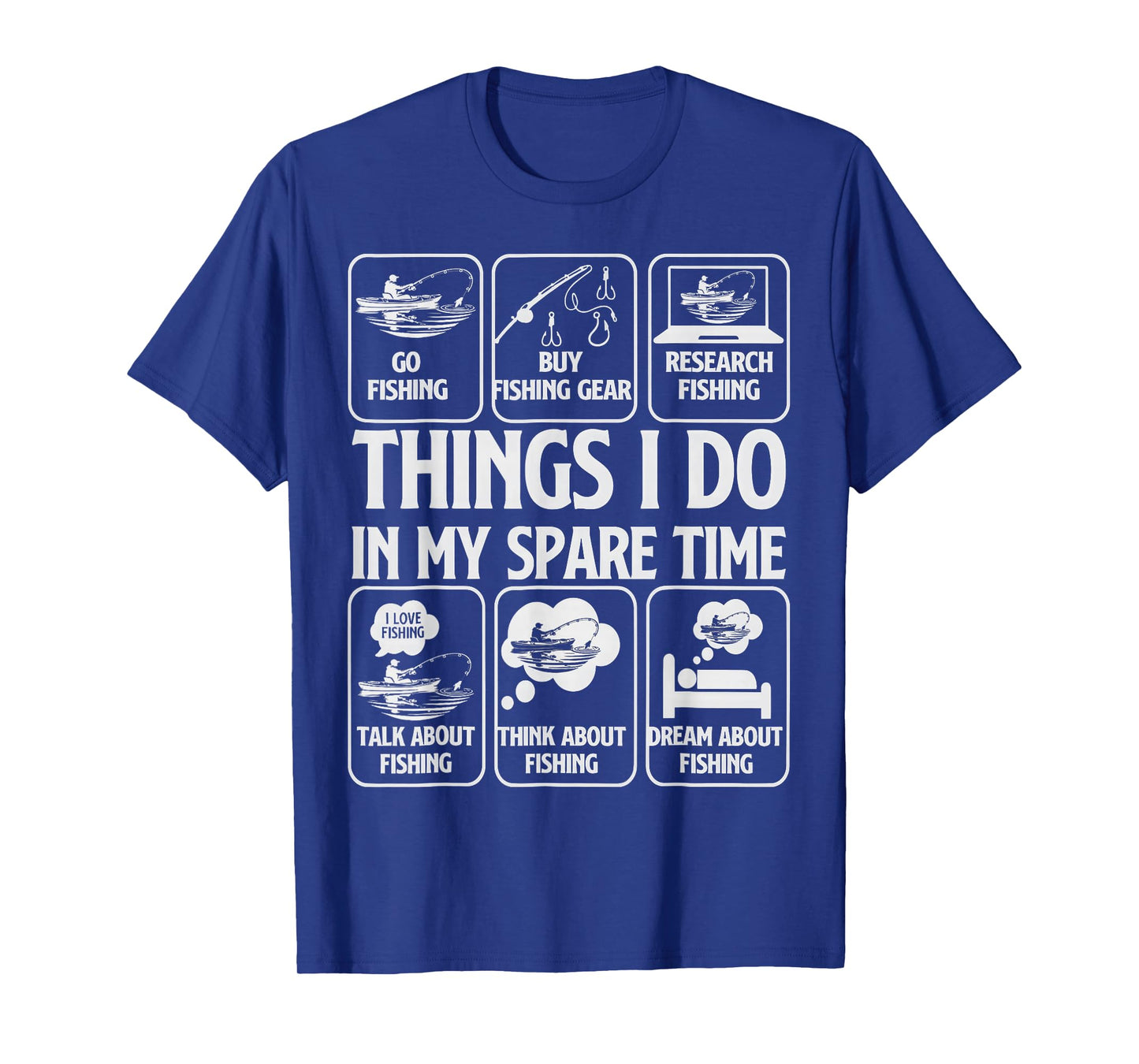 Things I Do in My Spare Time Fishing Boys Funny Fisherman T-Shirt
