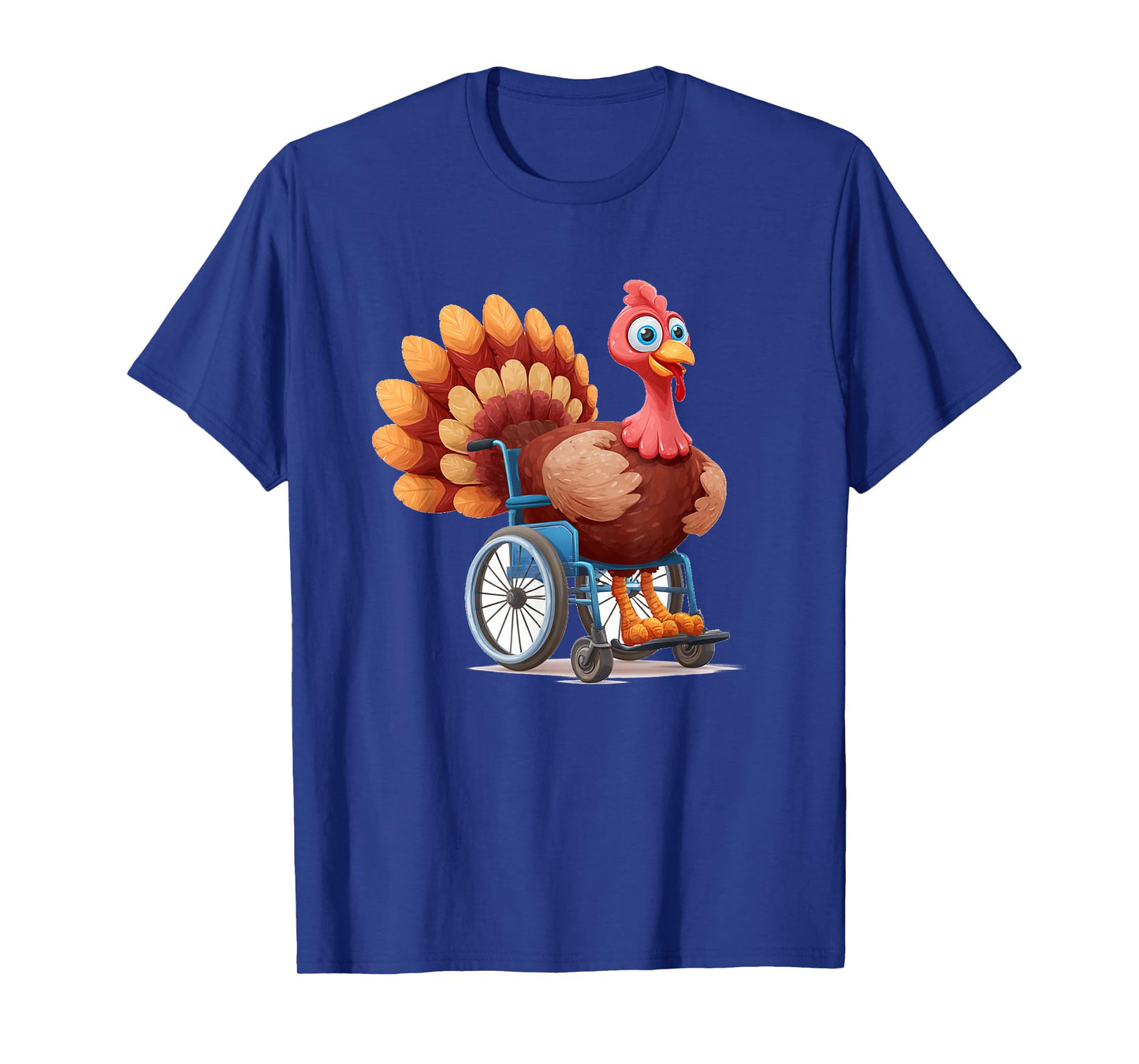 Happy Turkey Costume in Wheelchair for Thanksgiving Lovers T-Shirt