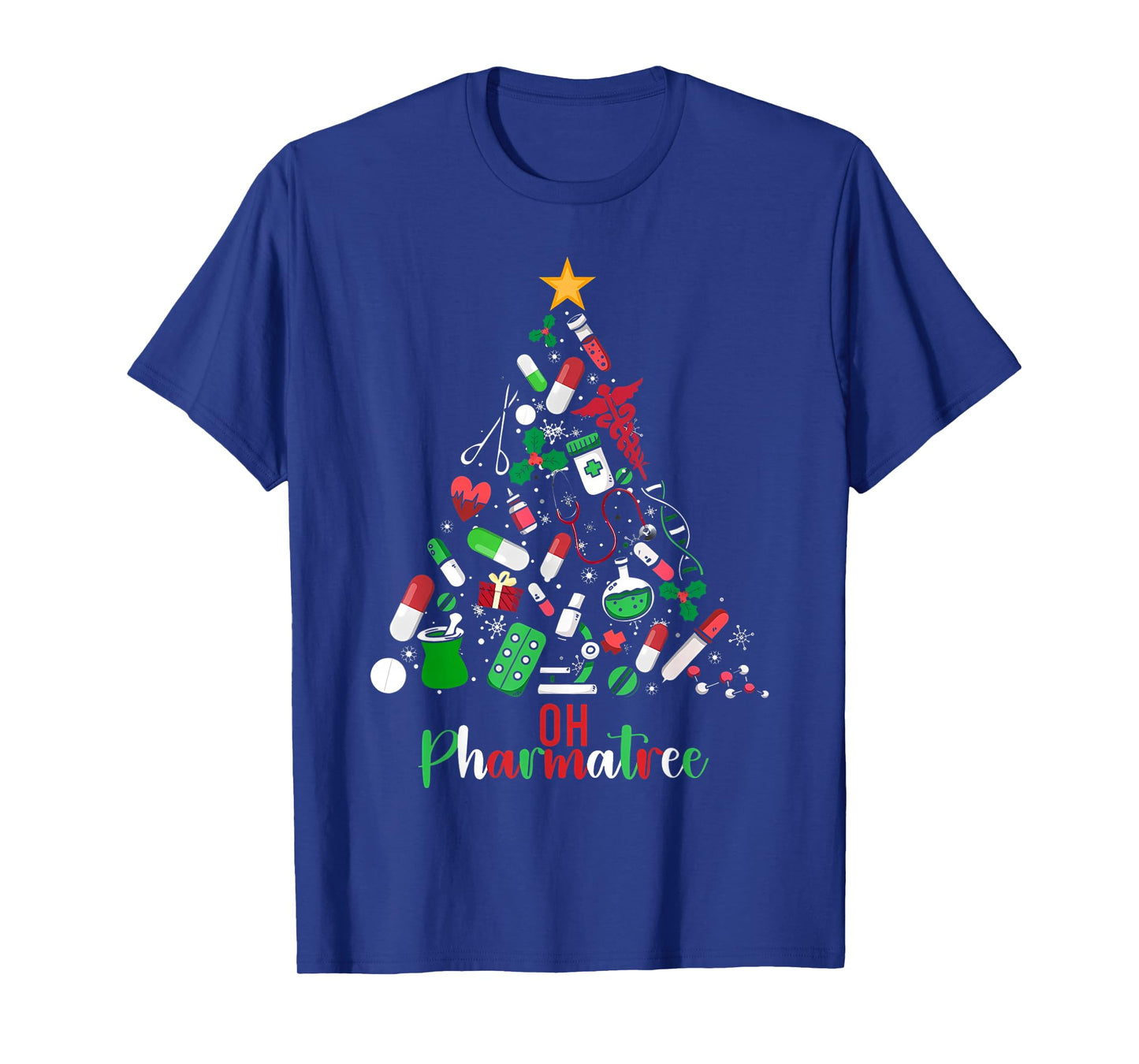Oh Pharmatree Pharmacy Christmas Pharmacist Tech Medicine T-Shirt