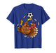 Funny Turkey Bicycle Kick Soccer Thanksgiving Boys Girls T-Shirt