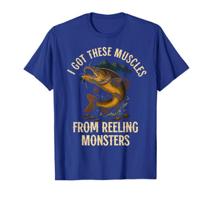Trophy Flathead Reeling Monsters Funny Catfish cat Fishing T-Shirt