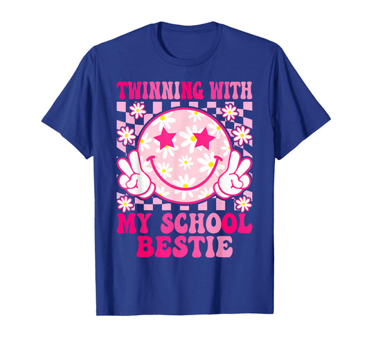 Twinning with My School Bestie Matching Friends Twin Day T-Shirt