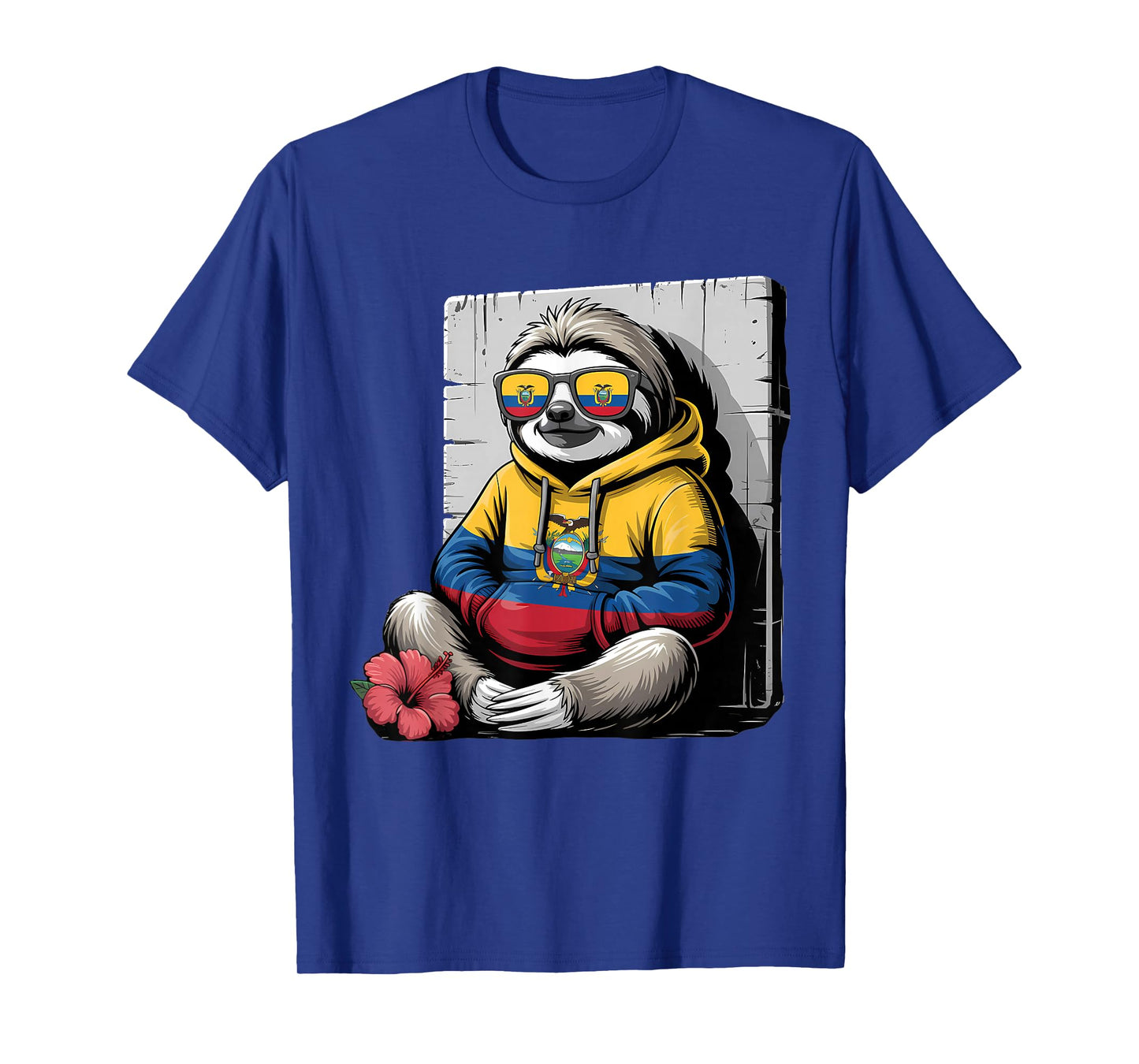 Ecuador Flag Sloth Ecuadorian Roots T-Shirt