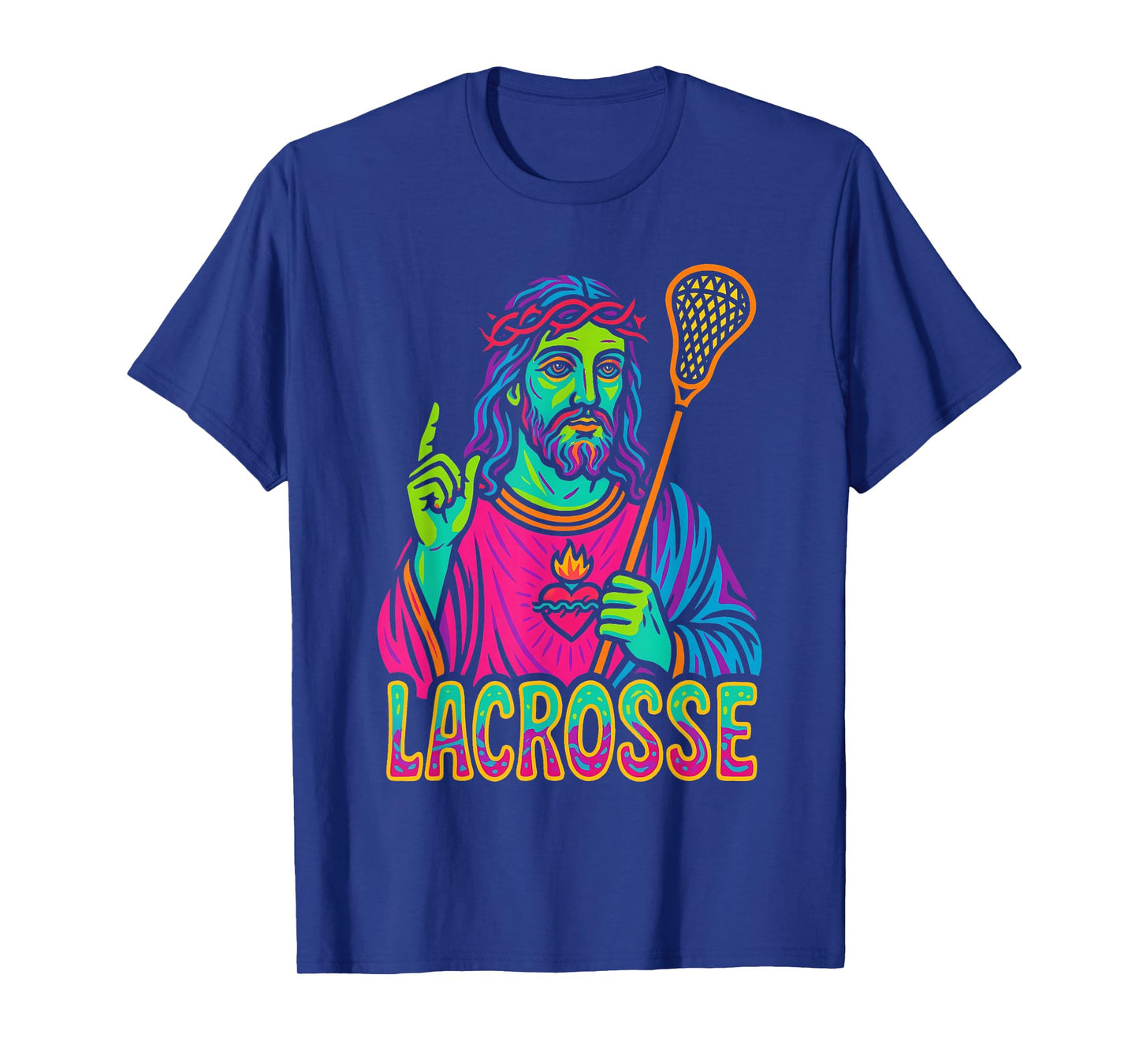 Jesus Lacrosse - Colorful Christian Lacrosse Lover T-Shirt