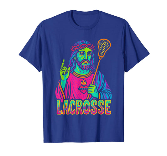 Jesus Lacrosse - Colorful Christian Lacrosse Lover T-Shirt