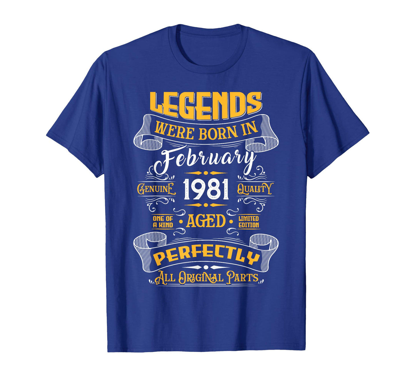 Legend February 1981 Vintage 45th Birthday Tees Made in 1981 T-Shirt