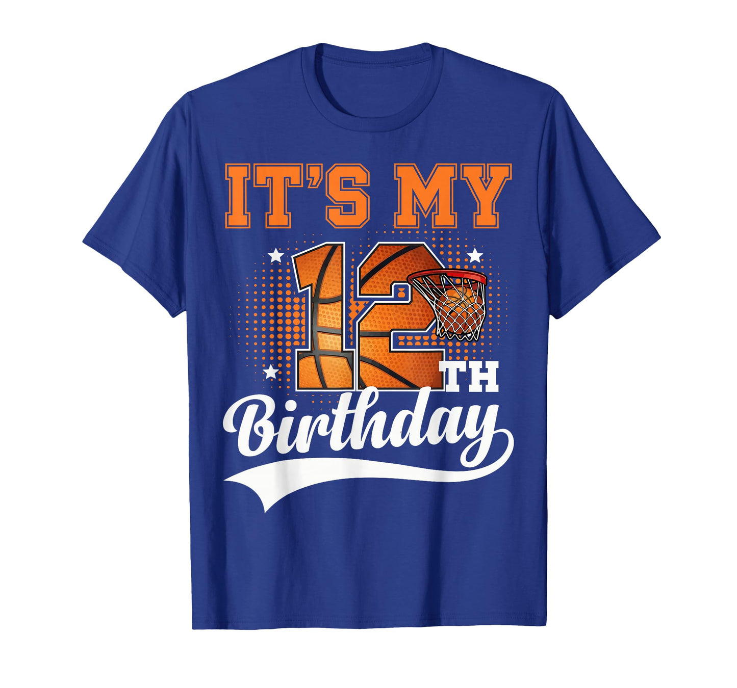 12th Birthday Shirt Boys Basketball 12 Year Old Birthday T-Shirt